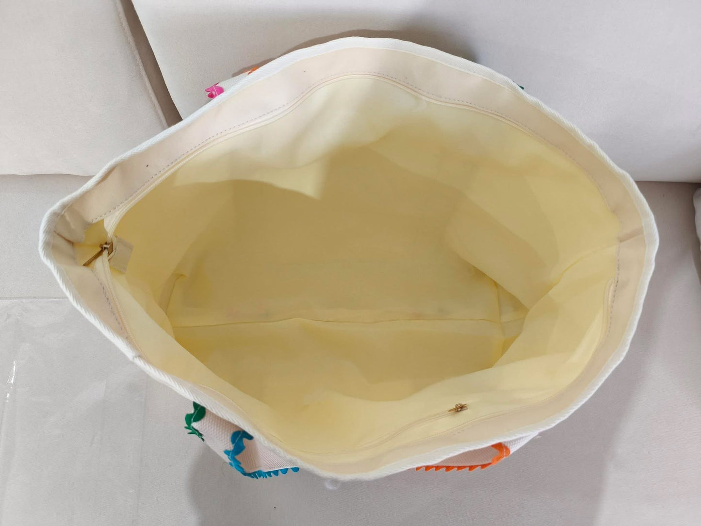 Canvas Tote Bag - Rainbow Trim - PREORDER