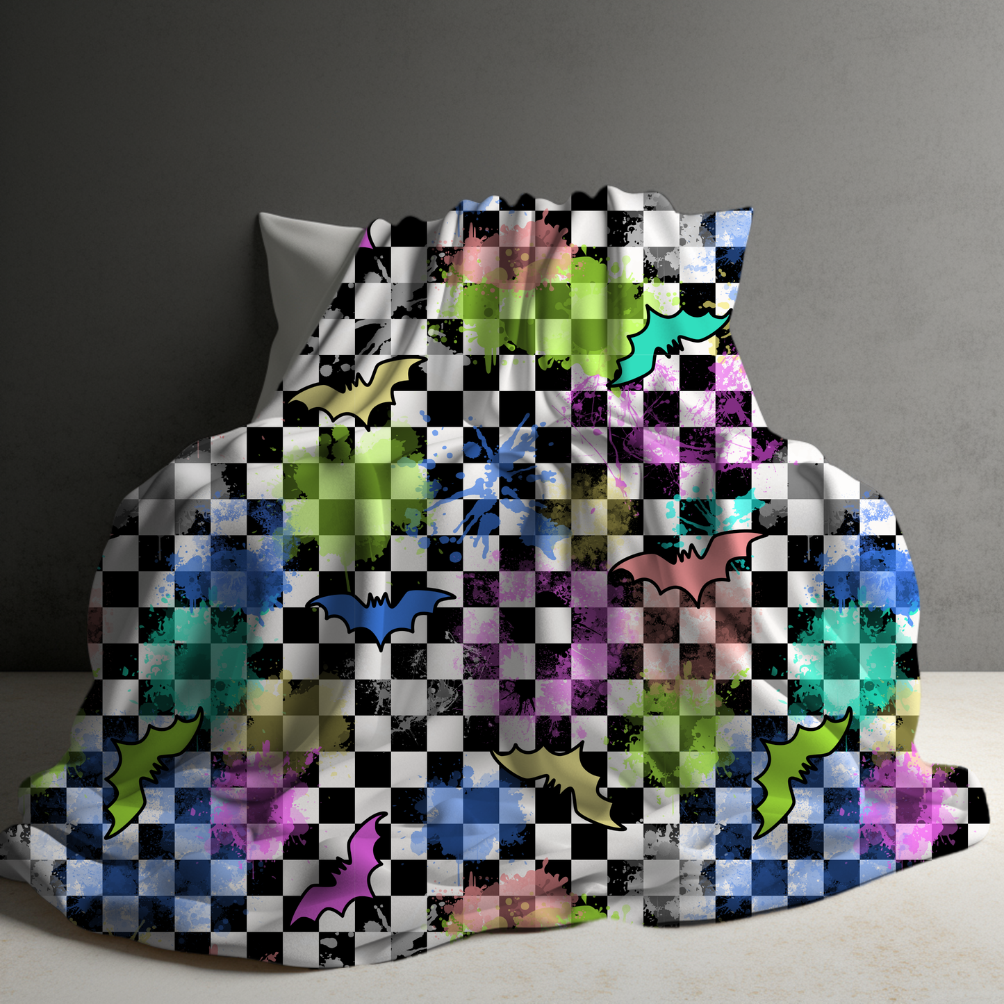 Blanket Halloween #24 - Rainbow Bat Checker - PREORDER