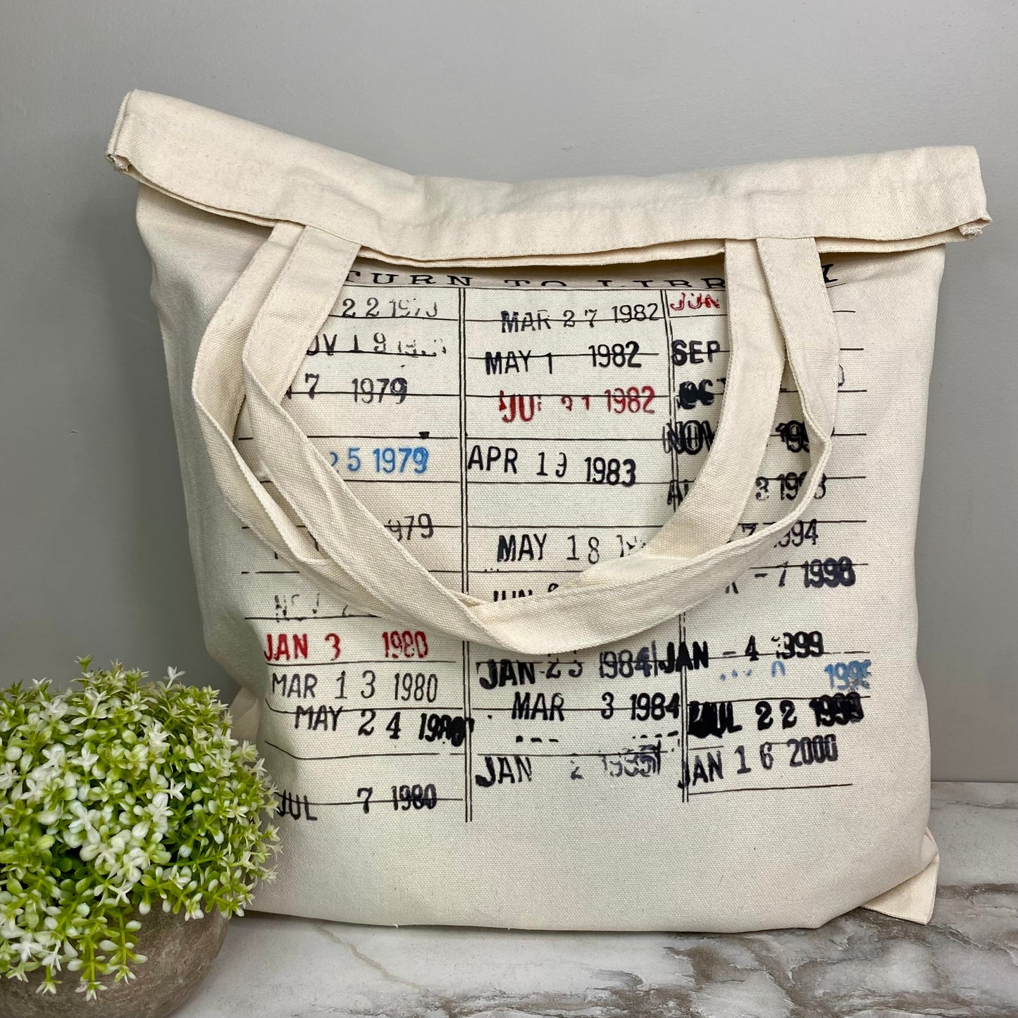 Tote Bag - Library Book Stamped Card