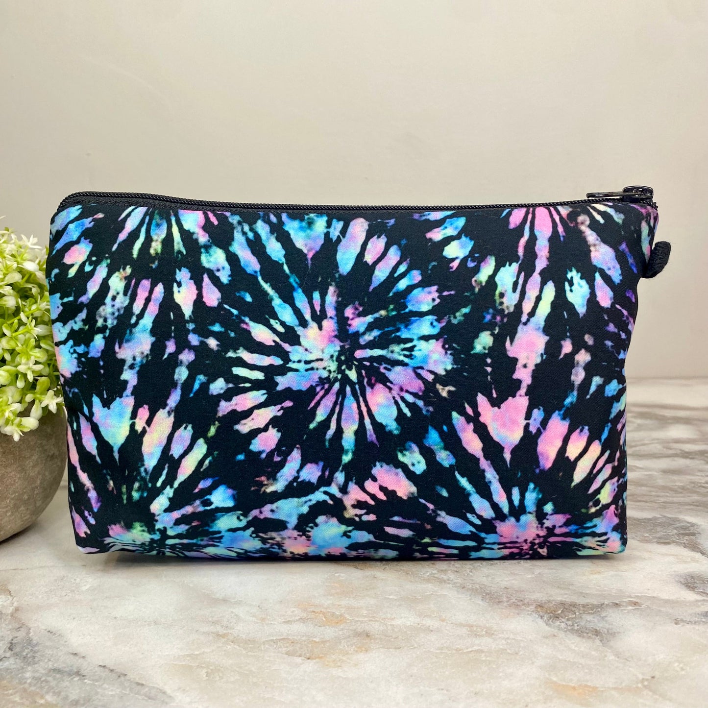 Pouch - Tie Dye Black Rainbow