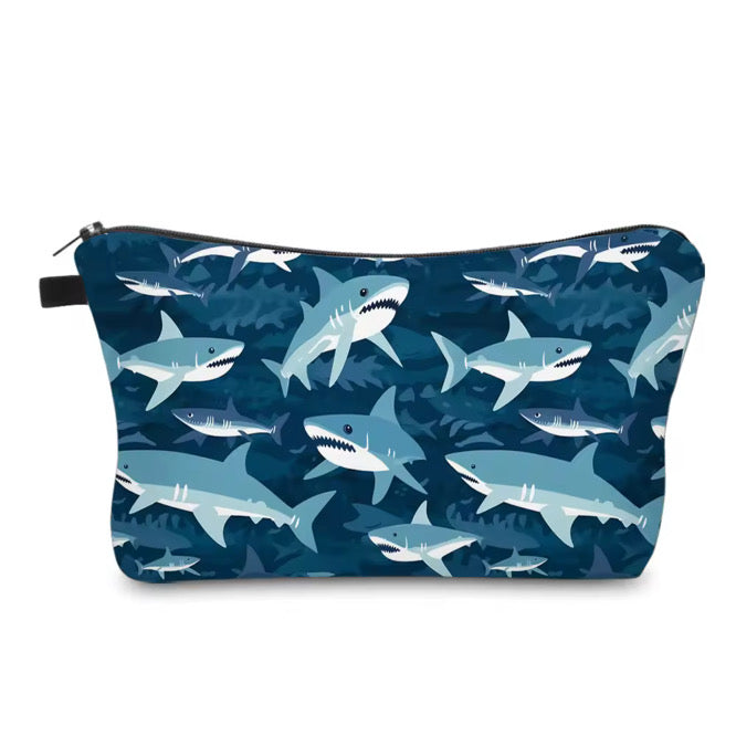 Pouch - Sharks on Blue