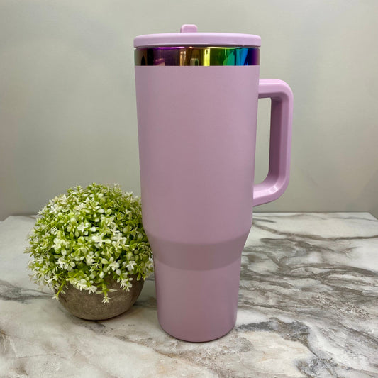 Tumbler 40oz - Built-In Straw Top - Purple