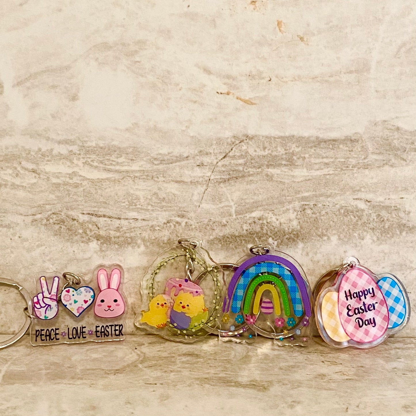 Keychains - Easter - Clear Acrylic Mix
