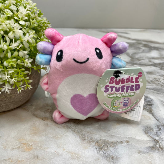 Bubble Stuffed Squishy Friends Toy - Fun Friends - Axolotl