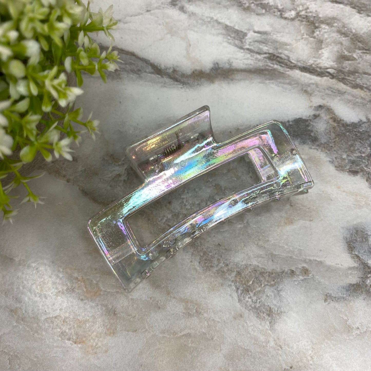 Hair Clip - Clear Holographic