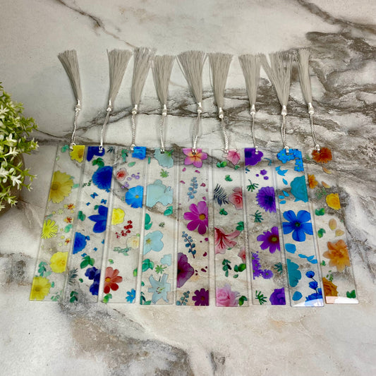 Bookmark - Acrylic Floral Design With Tassel