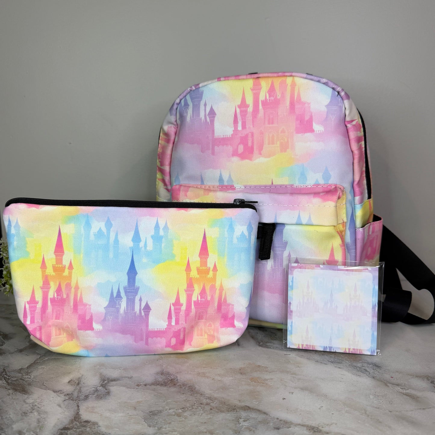 Mini Backpack - Pastel Castle