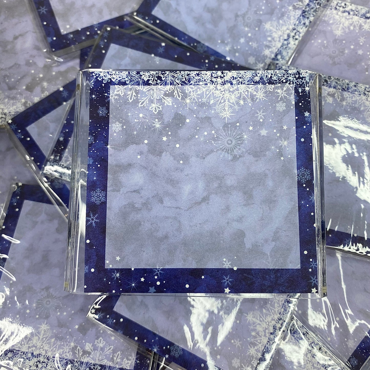 The Sticky Note Collection - Christmas Night Sky Snowflakes