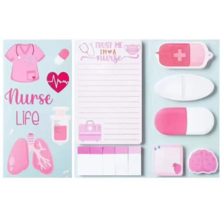 Sticky Note Booklet Set - Nurse Pink - PREORDER 6/21-6/24