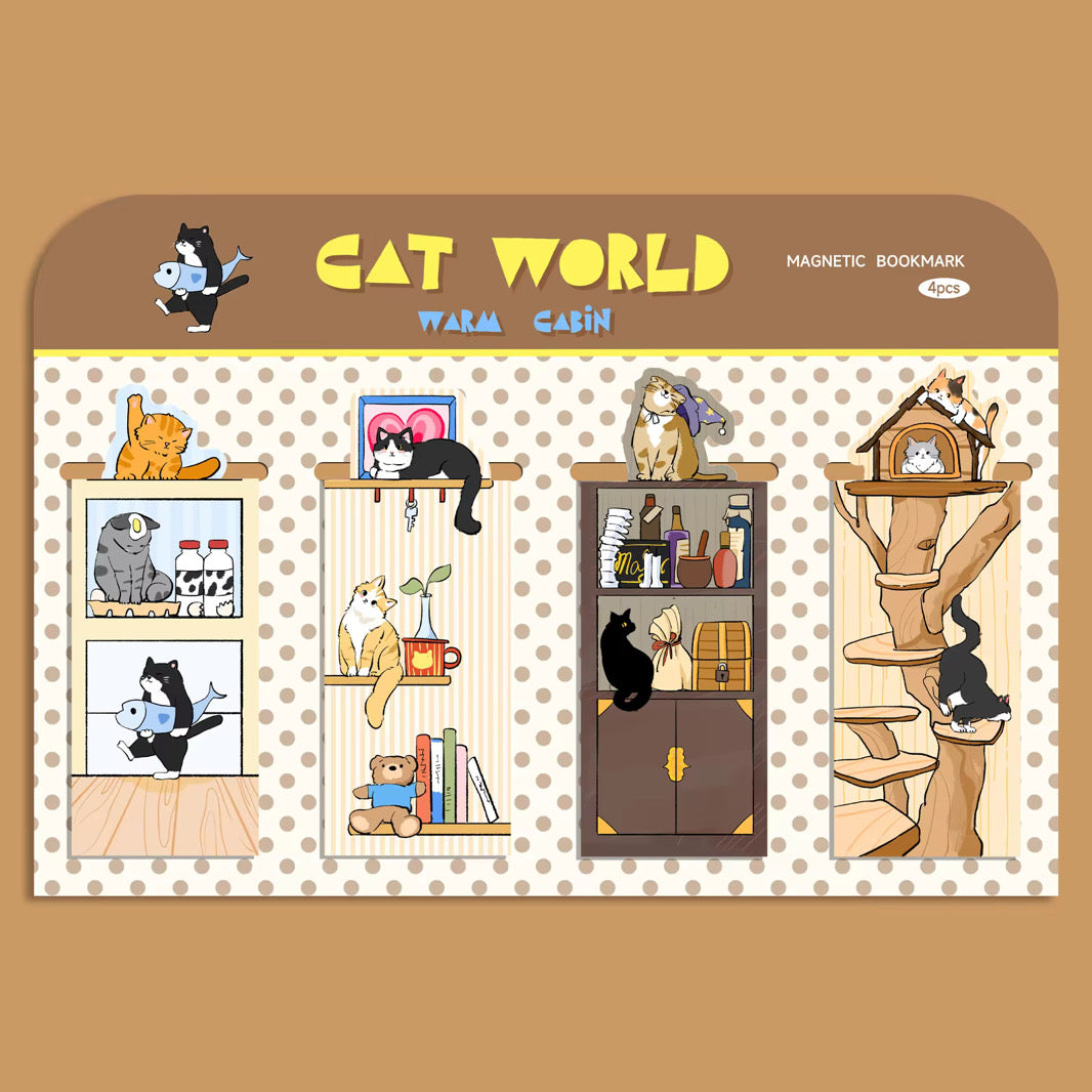 Bookmark - Magnetic, Cat World Cabin - PREORDER