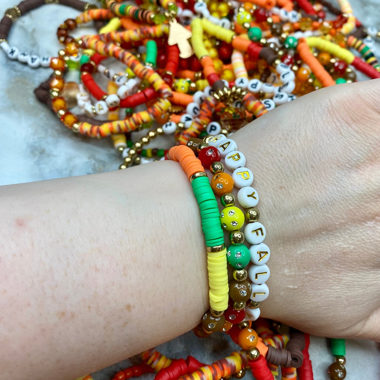 Bracelet - Fall Clay & Beads