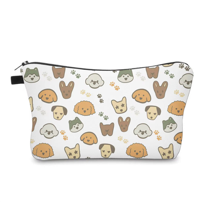 Pouch - Dog, Paw Prints & Dog Faces