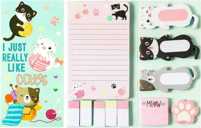 Sticky Note Booklet Set - Really Like Cats - PREORDER 6/21-6/24