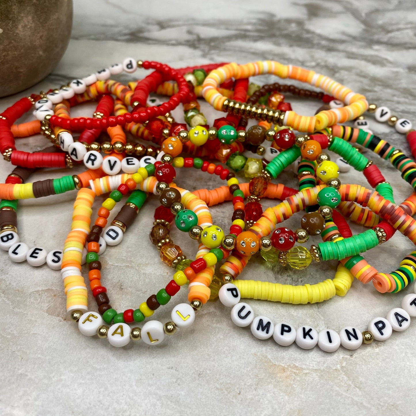 Bracelet - Fall Clay & Beads