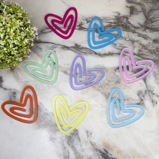 Jumbo Paperclip - Solid Hearts