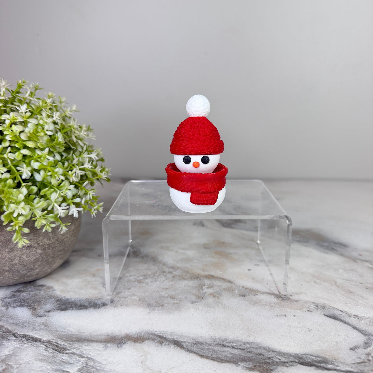 Clicker Toy - Christmas Snowman Scarf