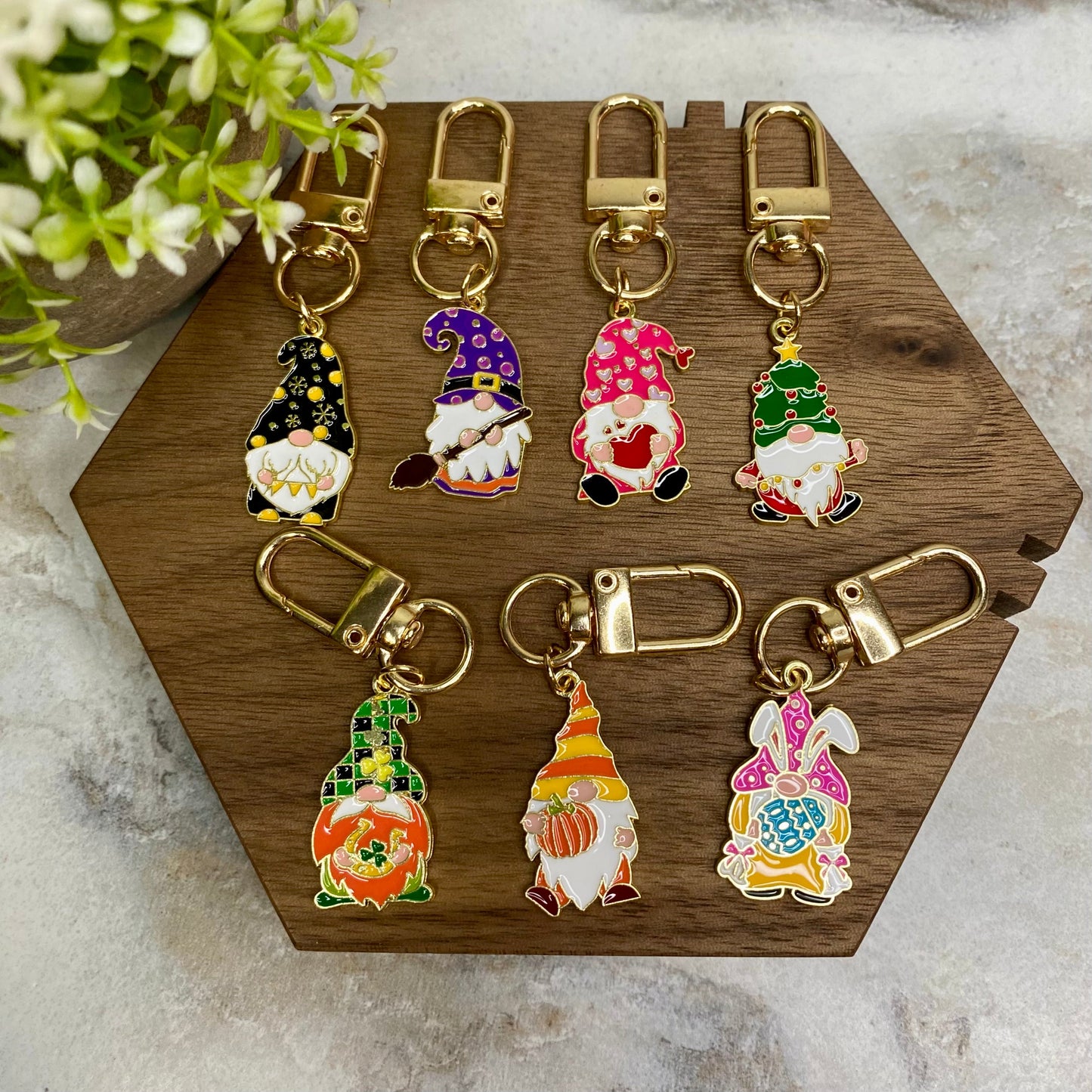 Keychain - Holiday Gnomes Charm