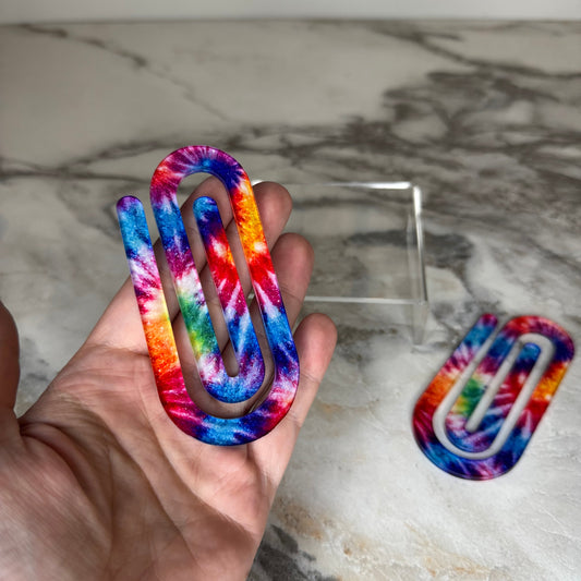 Jumbo Paperclip - Glitter Tie Dye