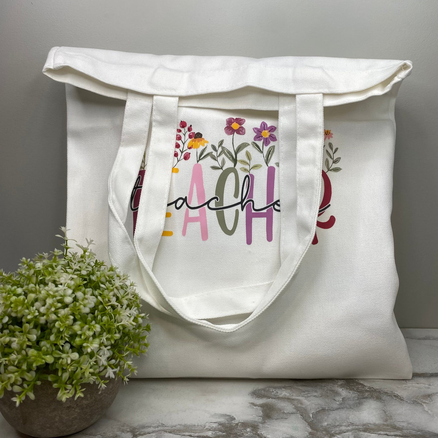 Tote Bag - Teacher Floral