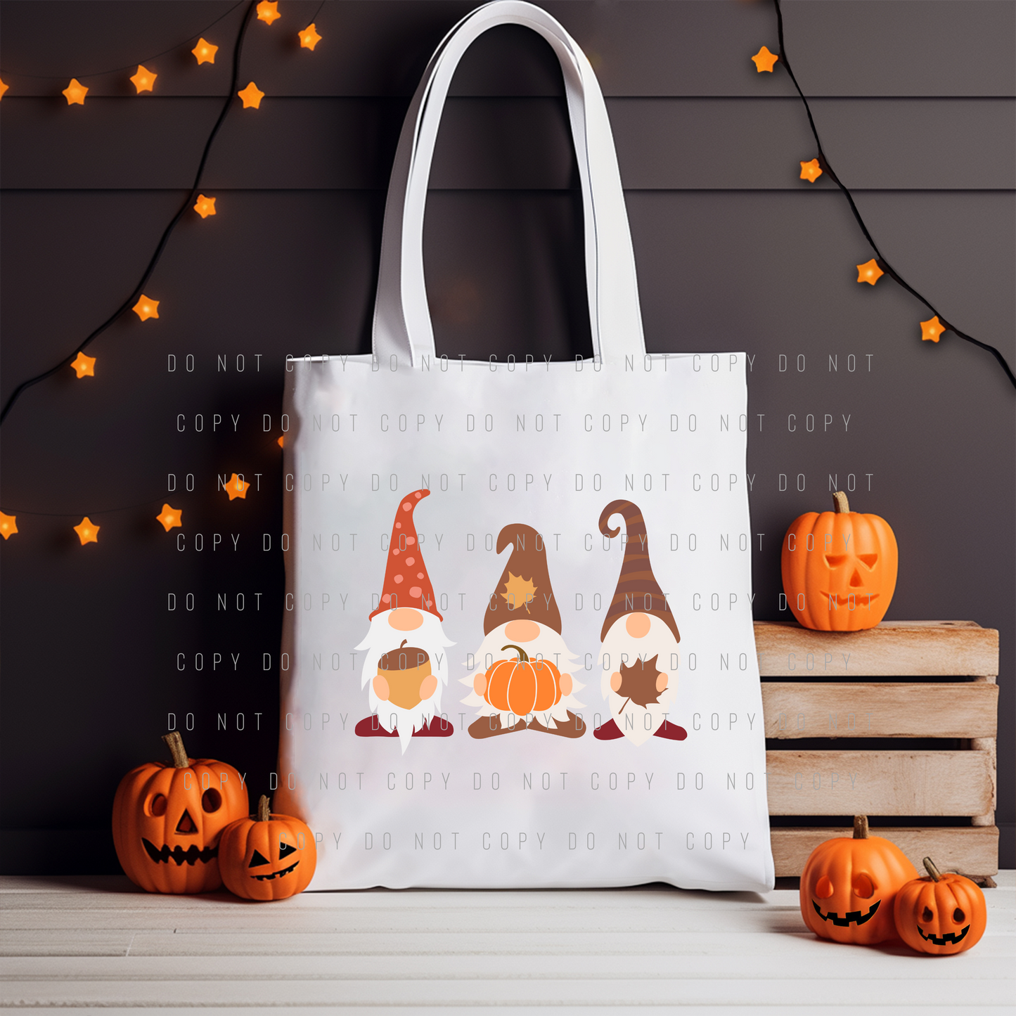 Tote Bag - Halloween - Gnome Trio