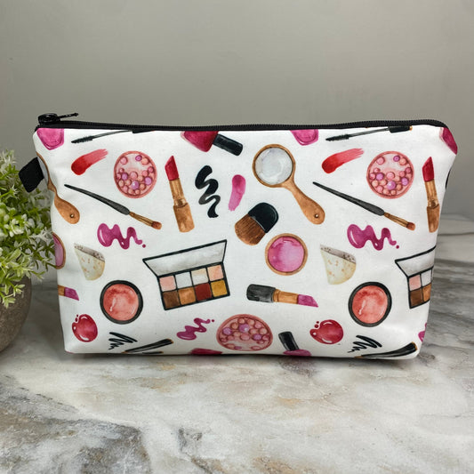 Pouch - Makeup Lipstick Eye Shadow on White