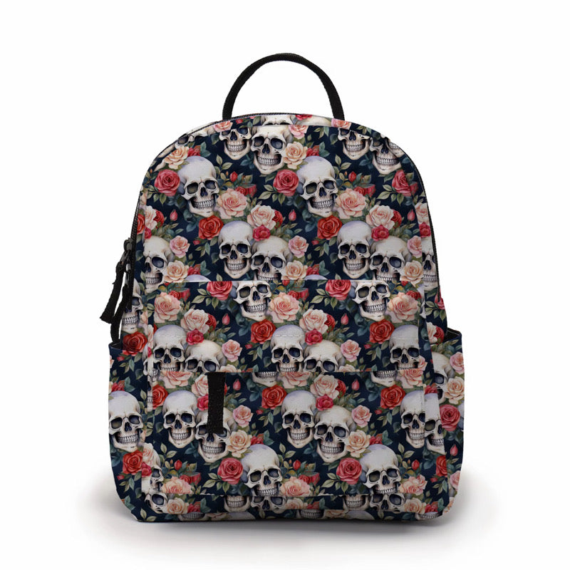 Mini Backpack - Halloween - Skull Roses