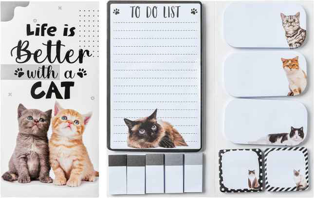 Sticky Note Booklet Set - Life Is Better Cat - PREORDER 6/21-6/24
