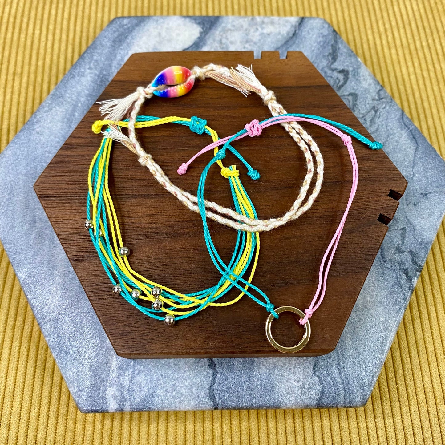 Bracelet Pack - Adjustable String Colorful Shell