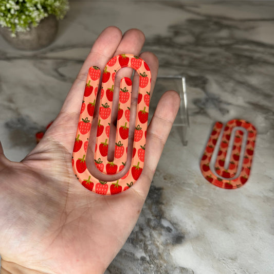Jumbo Paperclip - Strawberries