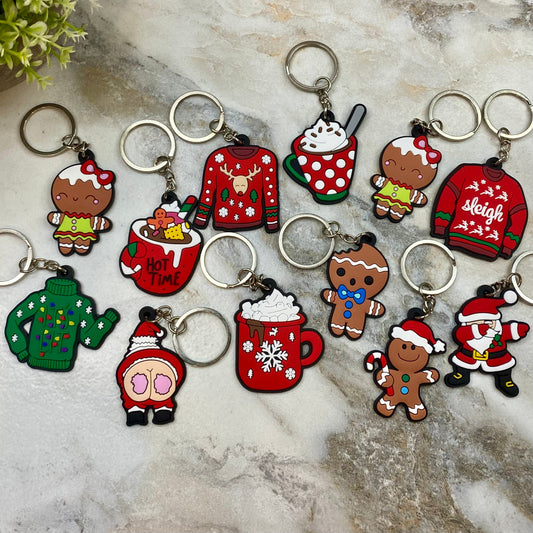 Keychain - Silicone - Large Christmas