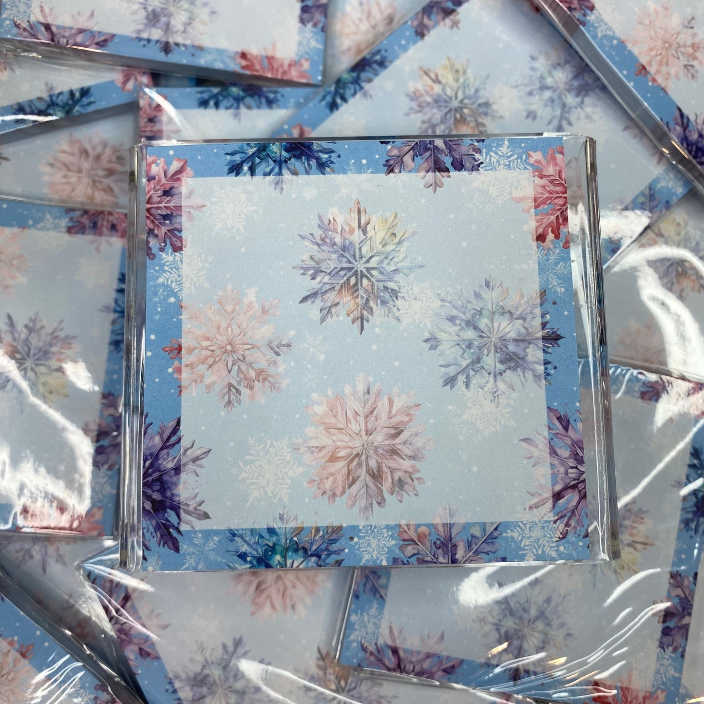 The Sticky Note Collection - Christmas Snowflake on Blue