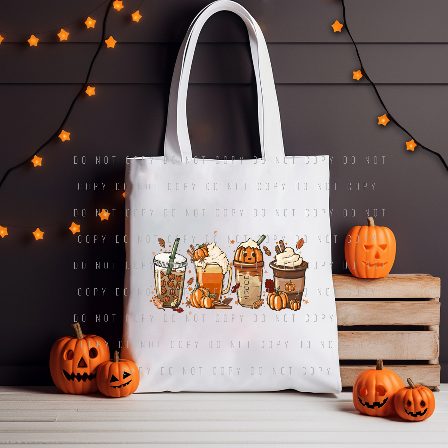 Tote Bag - Halloween - Pumpkin Coffee