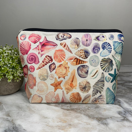 Canvas Pouch XL - Beach Shells