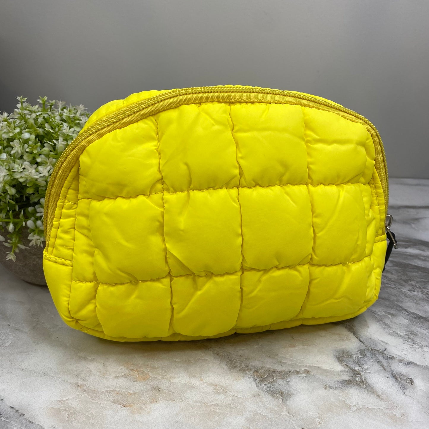 Puffer Belt Bag - Crossbody and Fanny - Yellow