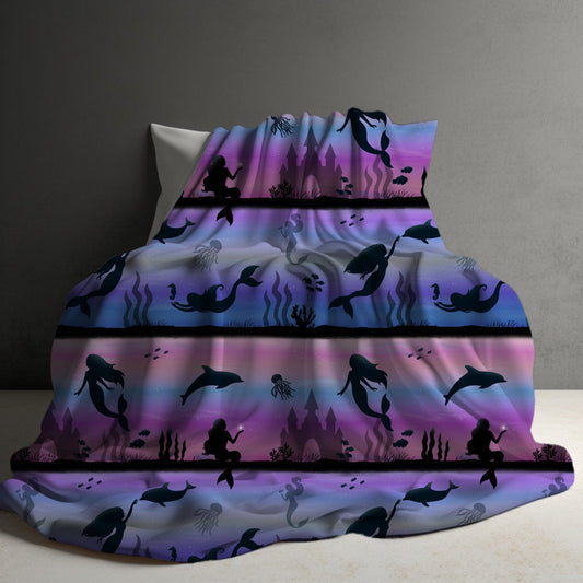 Blanket - Mermaid, Purple Blue