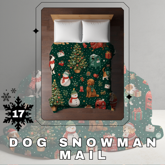 Blanket Christmas - Dog Snowman Mail - PREORDER