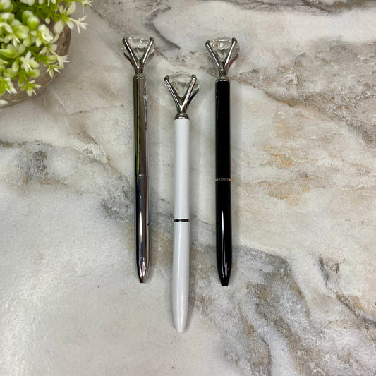 Pen - Diamond Metal Silver Mix