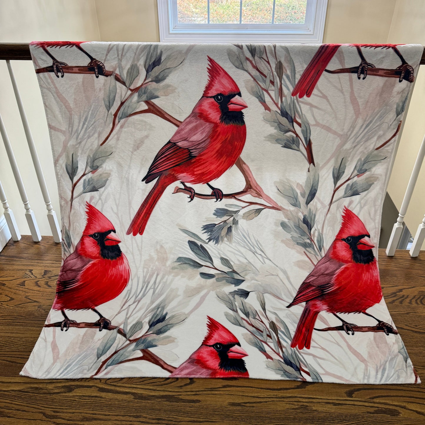 Blanket - Christmas - Red Cardinal - PREORDER