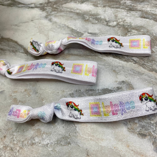 Hair Tie - White Lularoe Unicorn