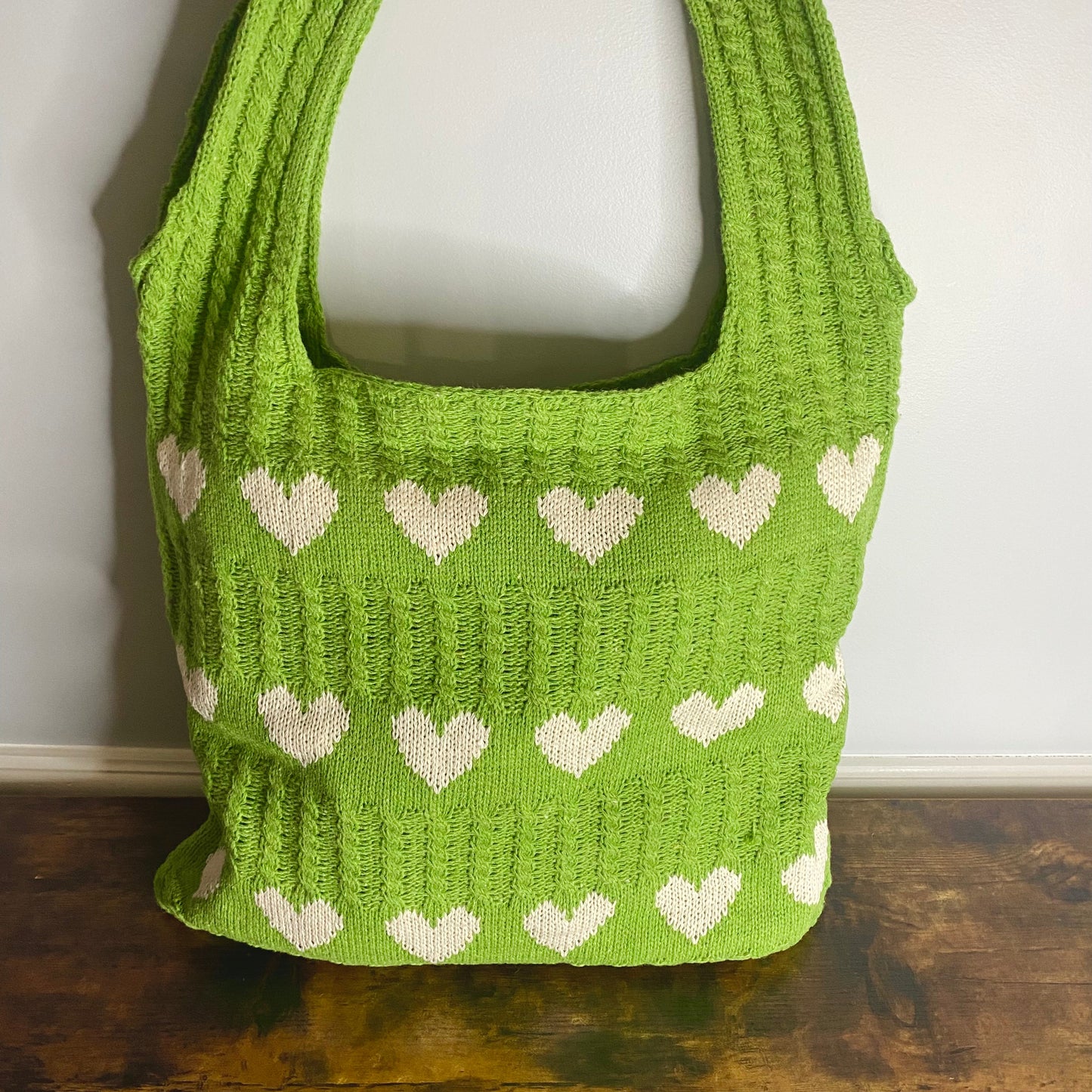 Heart Tote Bag - Knit Sweater