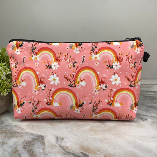 Pouch - Rainbow Floral Yellow Orange Pink