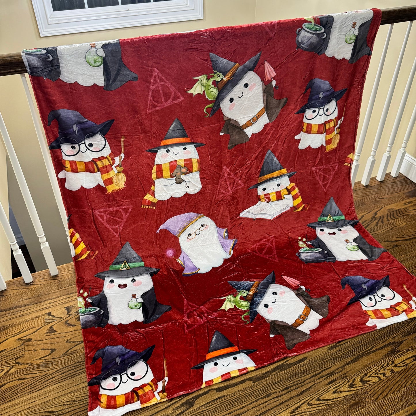 Blanket - Christmas - Magic Red Ghosts - PREORDER