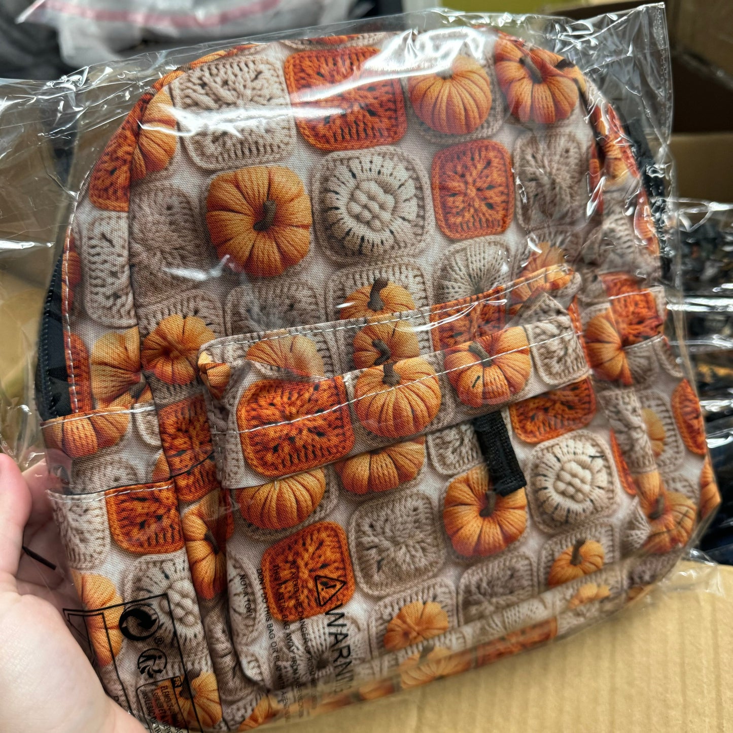 Mini Backpack - Knit Pumpkin
