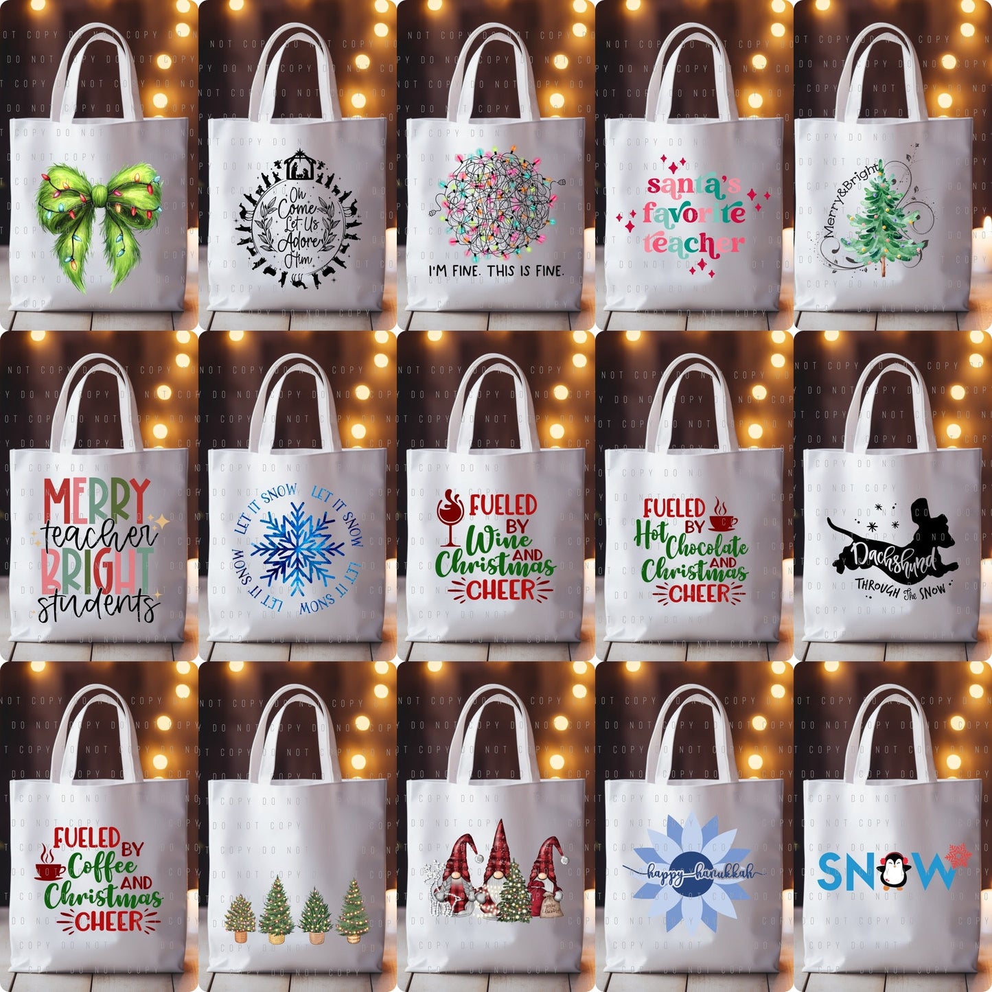 Tote Bag - Christmas & Hanukkah - PREORDER