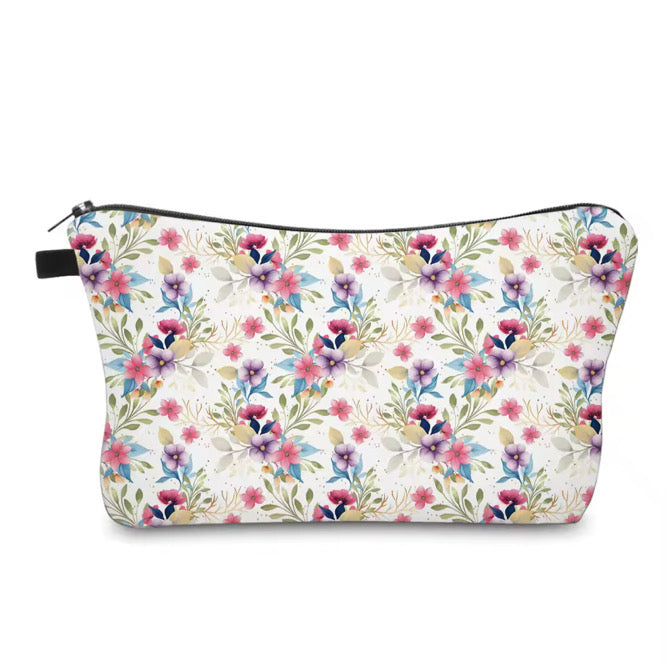 Pouch - Floral Vines Pink Purple Blue