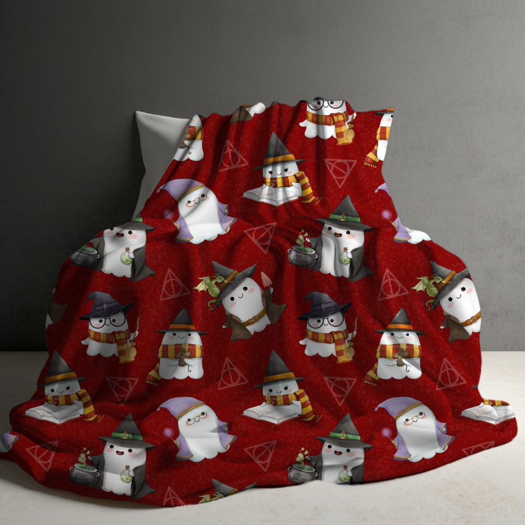 Blanket - Christmas - Magic Red Ghosts - PREORDER