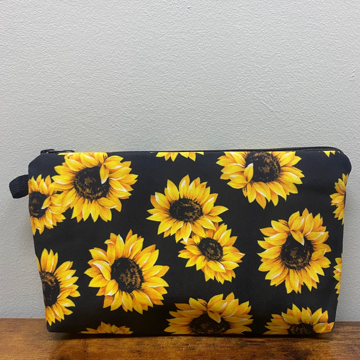 Pouch - Sunflowers on Black